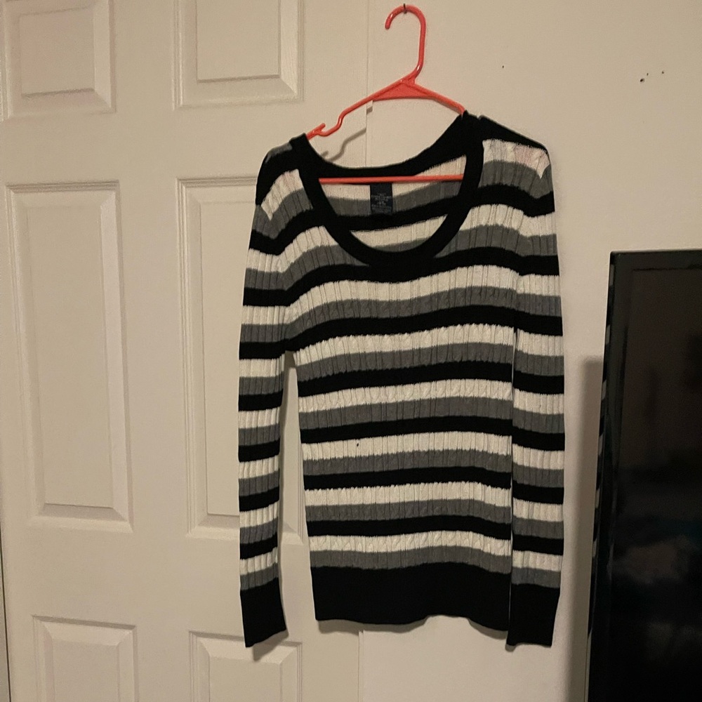 Black and white sweater